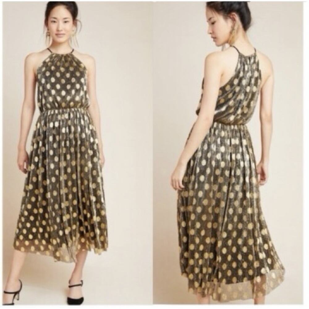 Anthropologie Sunday In Brooklyn Confetti Halter Midi Dress Sz S MSRP: $180